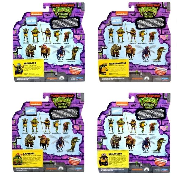 Teenage Mutant Ninja Turtles Mutant Mayhem Movie Turtle Basic Figure Bundle - Picture 2 of 5